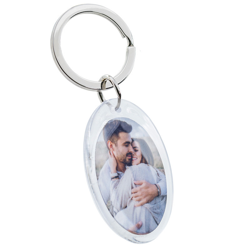Personlig Akrylnyckelring med Foto - Oval