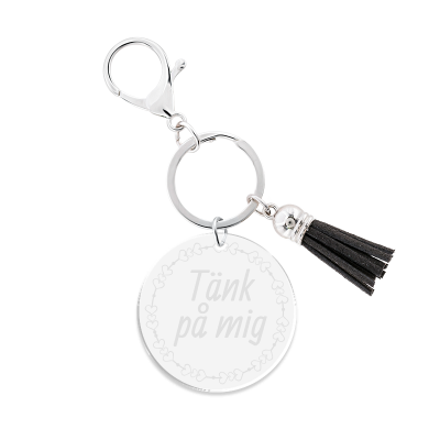 Personlig Akrylnyckelring med Tofs - Gullig Design