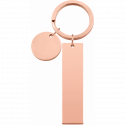 Rektangulär och Cirkulär Ingraverad Nyckelring
