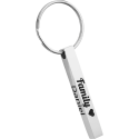 Rektangulär ruta Ingraverad Nyckelring med 3D